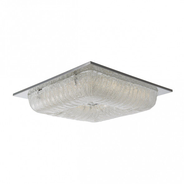 Italux Mercer MX15118-1B-40W Lampa sufitowa Plafon kwadrat glamour 1x40W srebrny chrom piaskowany