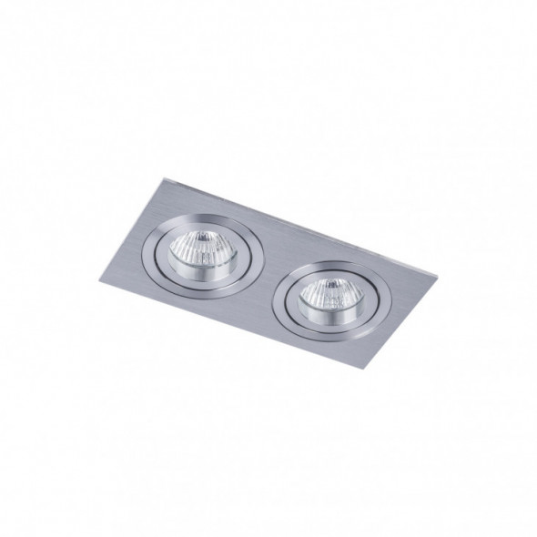 Italux Mooty SN MQ71805-2A lampa podtynkowa oprawa wpuszczana 2x50W srebrny
