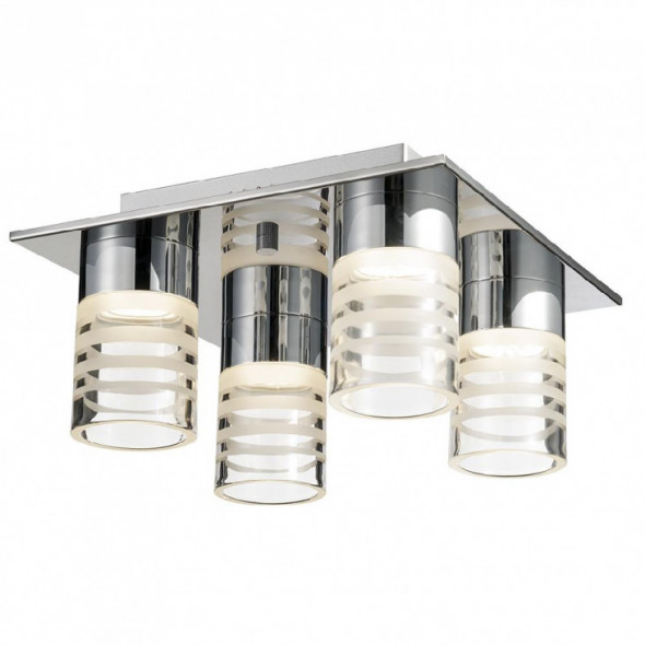 Italux Pixy MX1202950-4A Lampa oprawa sufitowa Plafon 4x4,8W chrom przezroczysty