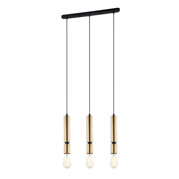Italux Torla PEN-5041-3-BKBR Lampa wisząca Zwis industrialny Tuby stalowe 3x40W mosiądz