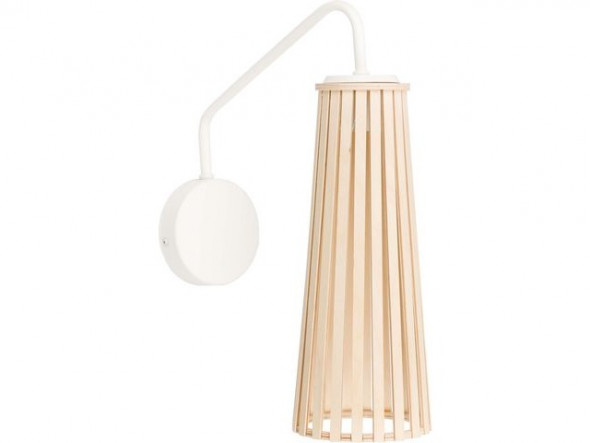 Kinkiet Lampa Ścienna Drewniana Boho Nowodvorski Dover 1x35W GU10 Biała Brązowa 9261