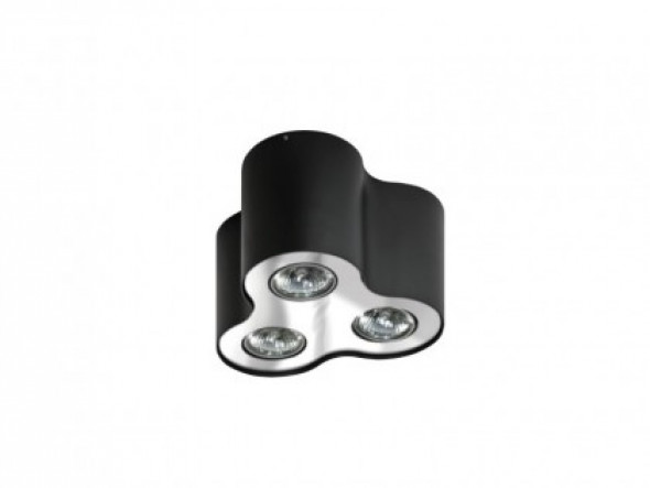 Lampa sufitowa plafon Azzardo Neos 3 3x50W GU10 czarny/chrom FH31433B-BL/CH