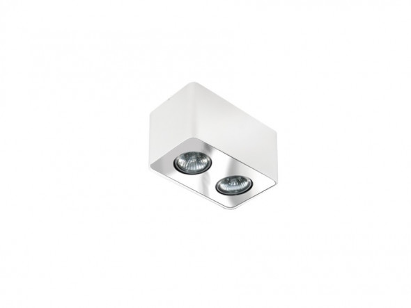 Lampa sufitowa plafon Azzardo Nino 2 2x50W GU10 biały/chrom FH31432S-WH/CH