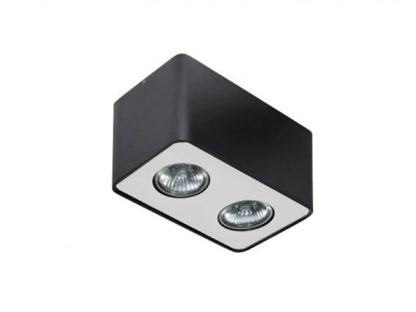 Lampa sufitowa plafon Azzardo Nino 2 2x50W GU10 czarny FH31432S-BL/ALU