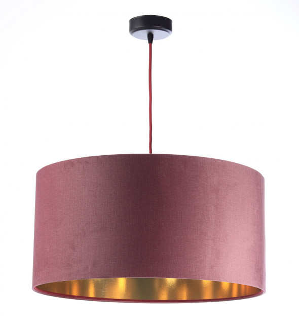 Lampa wisząca Amaltea bordowy złoty aksamit pcv BPS Koncept 0E0-036-60cm