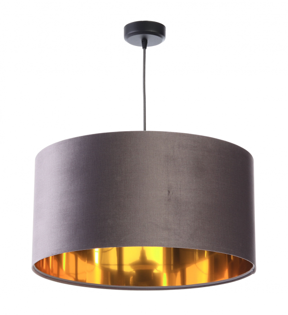 Lampa wisząca Amaltea brązowy złoty aksamit pcv BPS Koncept 0E0-040-50cm