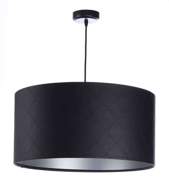 Lampa wisząca eko skóra Mokai czarny tworzywo pcv BPS Koncept 0E0-061-50CM