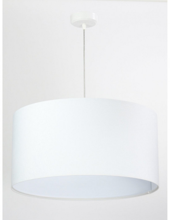 Lampa wisząca welurowa biały tkanina pcv Lilia BPS Koncept 010-060-50CM