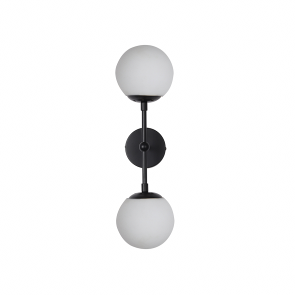 Light Prestige LP-002/2W L BK Dorado 2x40W Kinkiet ścienny biały/czarny