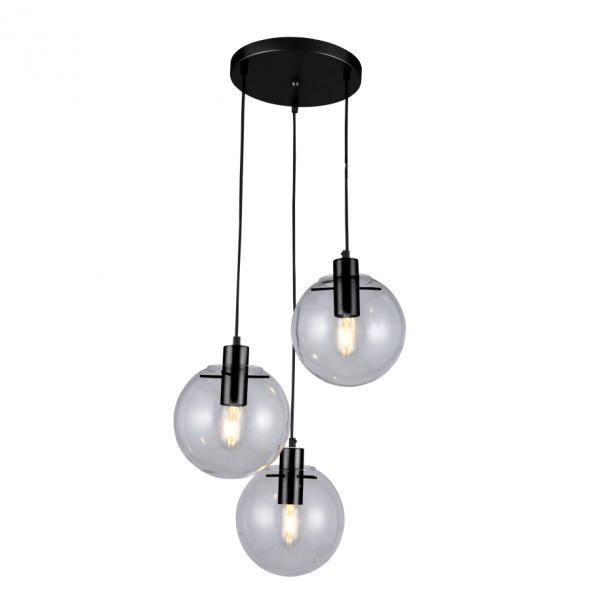 Light Prestige  LP-004/3P BK Puerto 3x40W Lampa wisząca czarna