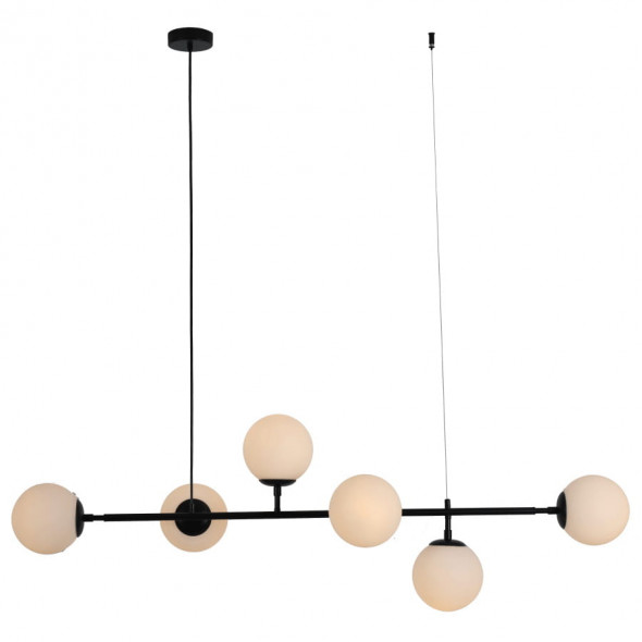 Light Prestige LP-005/6P BK/WH Alisa 6x40W Lampa wisząca czarny/biały/złoty