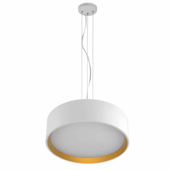 Light Prestige LP-043/1P WH/GD Hudson 36W LED Lampa wisząca 3000K biały/złoty