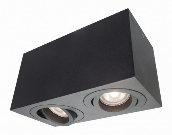 Light Prestige Lyon 2 5881/2SM BK Lampa sufitowa Oprawa natynkowa 2x50W czarna