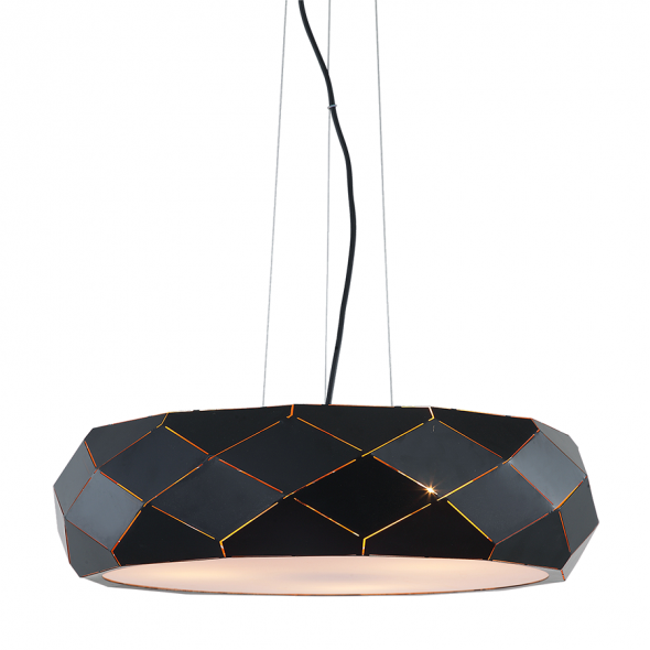 Light Prestige Reus 8069/1P BK Lampa wisząca Oprawa nowoczesna Zwis dekoracyjny 3x40W czarna