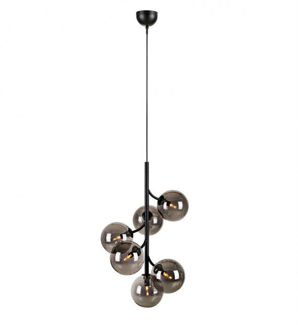 Markslojd 108108 Callisto 6x18W Lampa wisząca czarny/przydymiony