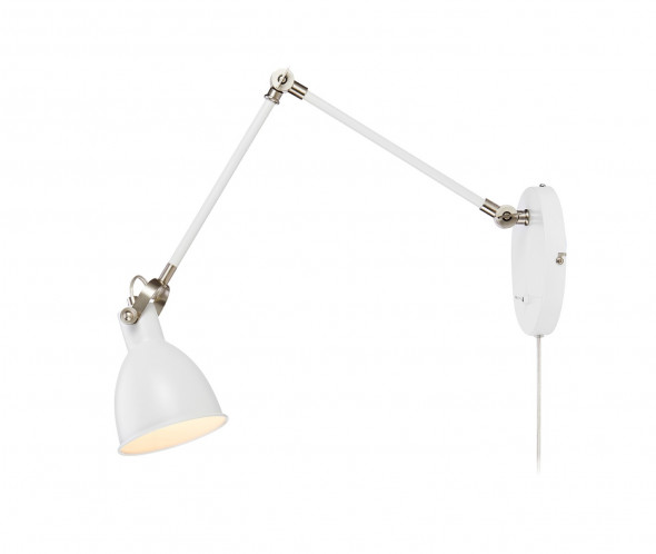 Markslojd 108249 House Kinkiet do salonu biały metal wtyczka ścienna