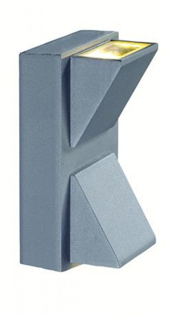 Markslojd Carina 102579 Oświetlenie zewnętrzne Kinkiet nowoczesny 2x1W LED szary metalowy