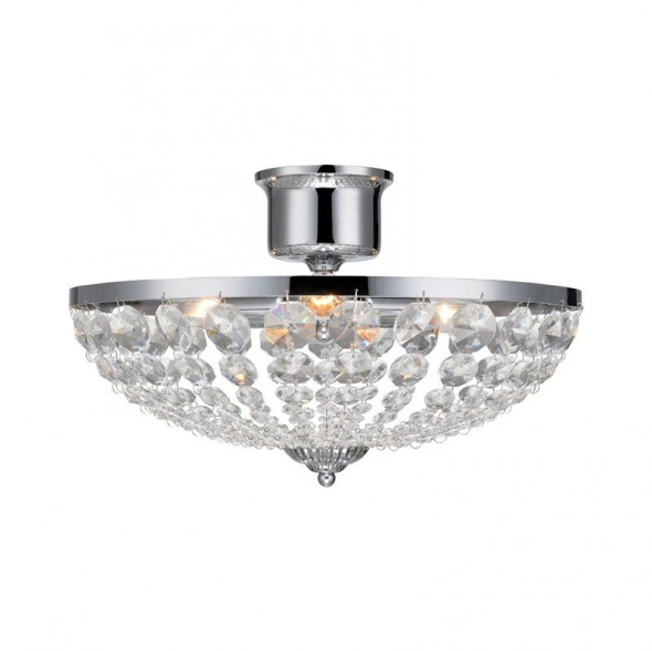 Markslojd Granso 105316 Lampa sufitowa Plafon z kryształami 3x40W chrom glamour