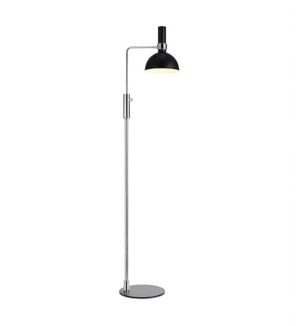 Markslojd Larry 106857 lampa podłogowa stojąca 1x60W E27 czarny/chrom