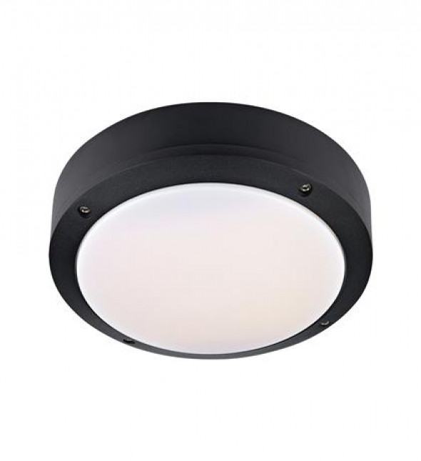 Markslojd Luna 106535 Oświetlenie zewnętrzne plafon okrągły 1x10W LED czarny biały