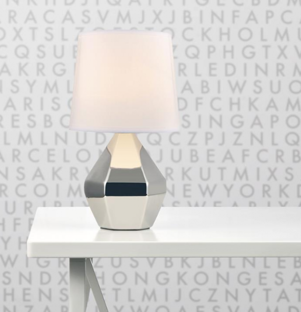 Markslojd Ruby 106141 Lampa stołowa biurowa Lampka nocna 1x40W srebrna biała OUTLET