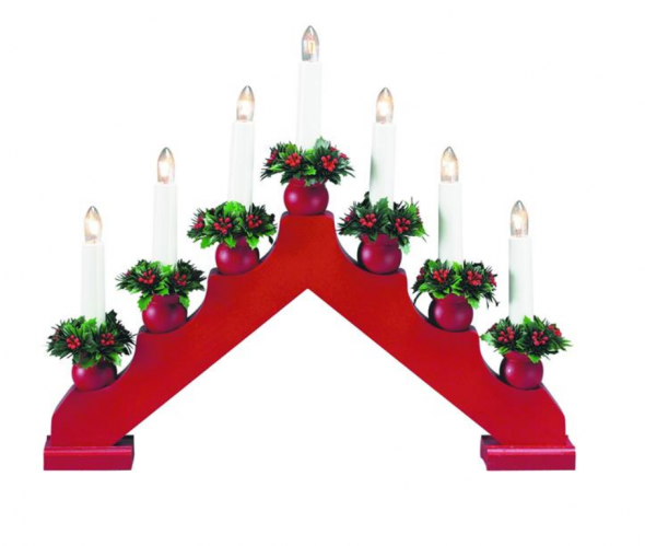 Markslojd Tomas 8314,120 Świecznik dekoracyjny bożonarodzeniowy czerwony