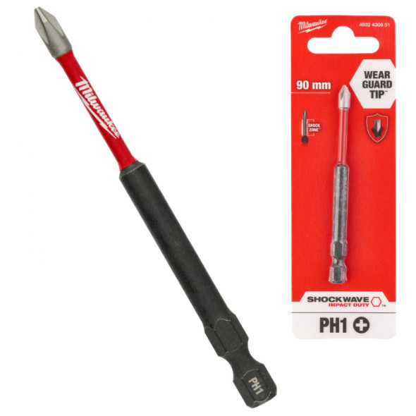 Milwaukee Bit ShockWave PH1/90mm ImpactDuty 1szt