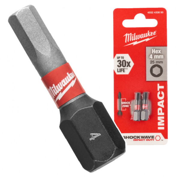 Milwaukee Bity ShockWave HEX4/25mm ImpactDuty 2szt.