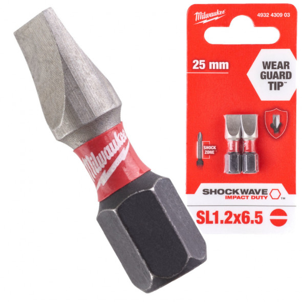 Milwaukee Bity ShockWave SL1,2X6,5/25mm 2szt