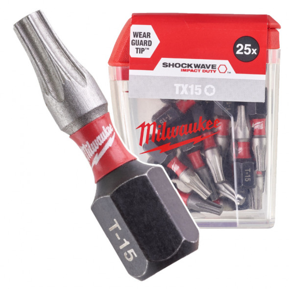 Milwaukee Bity ShockWave TX15/25mm ImpactDuty 25szt