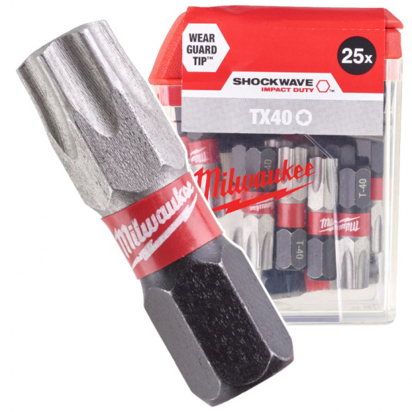 Milwaukee Bity ShockWave TX40/25mm ImpactDuty 25szt
