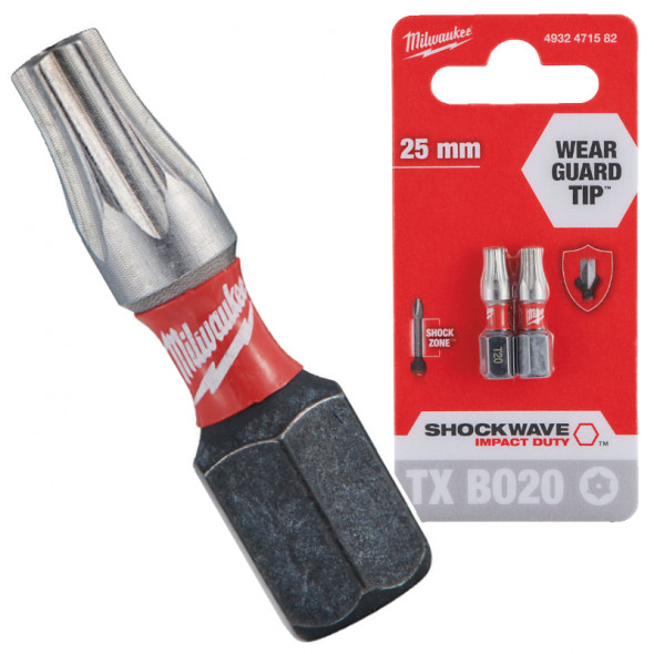 Milwaukee Bity ShockWave TXBO20/25mm ImpactDuty 2szt