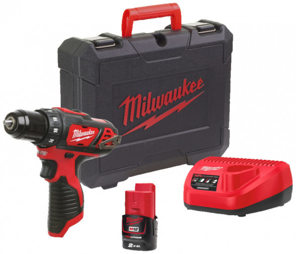 Milwaukee Wiertarko-Wkrętarka M12BDD-201C 1x2,0Ah Case