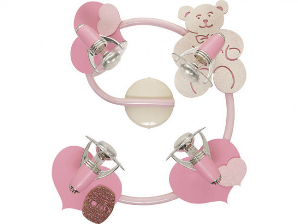 Nowodvorski Honey IV spirala 3662 Lampa oprawa sufitowa plafon 4x40W róż