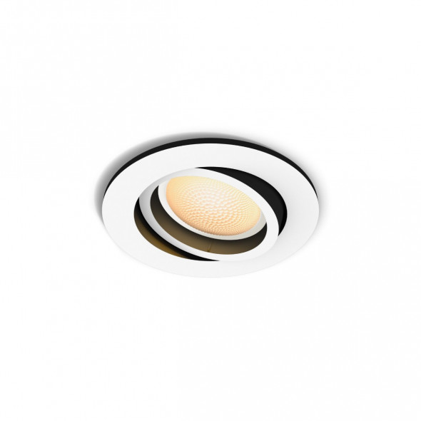 Philips Hue White Ambiance Milliskin 1x5W Oprawa podtynkowa 2200-6500K biały