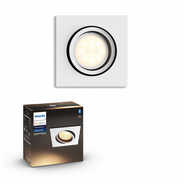 Philips Hue White Ambiance Milliskin 1x5W Oprawa podtynkowa 2200-6500K biały