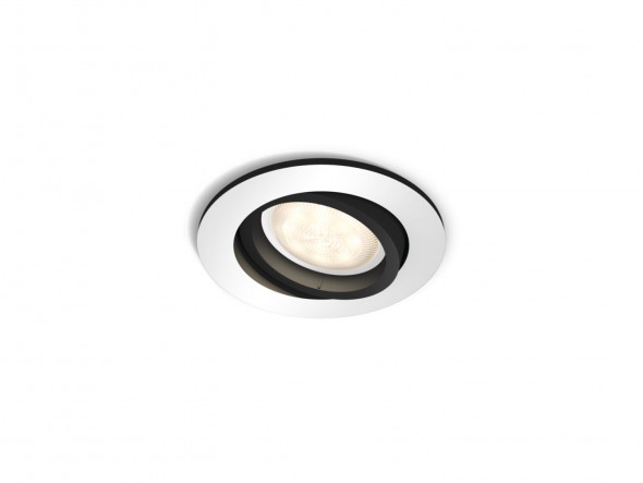 Philips Hue White Ambiance Milliskin 1x5W Oprawa podtynkowa 2200-6500K srebrny