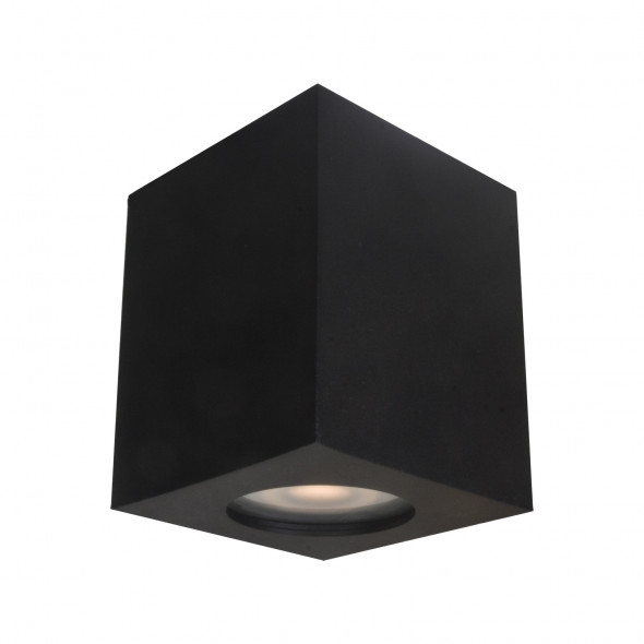 Plafon lampa sufitowa Italux Fabrycio 1x50W GU10 IP44 kostka łazienkowa czarny IT8003S1-BK