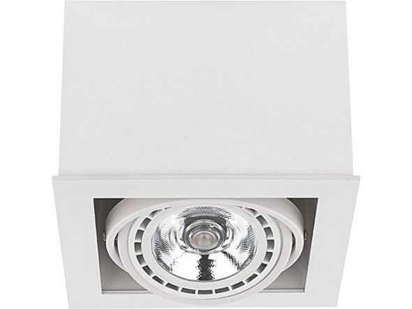 Plafon oprawa sufitowa lampa spot Nowodvorski Box II 1x75W GU10 ES111 biały 9497