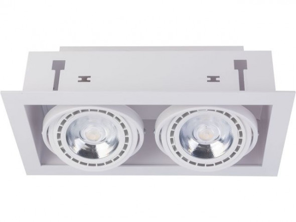 Plafon oprawa sufitowa lampa spot Nowodvorski Downlight II 2x75W GU10 ES111 biały 9574