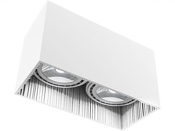 Plafon oprawa sufitowa lampa spot Nowodvorski Groove 2x75W GU10 ES111 biały 9383
