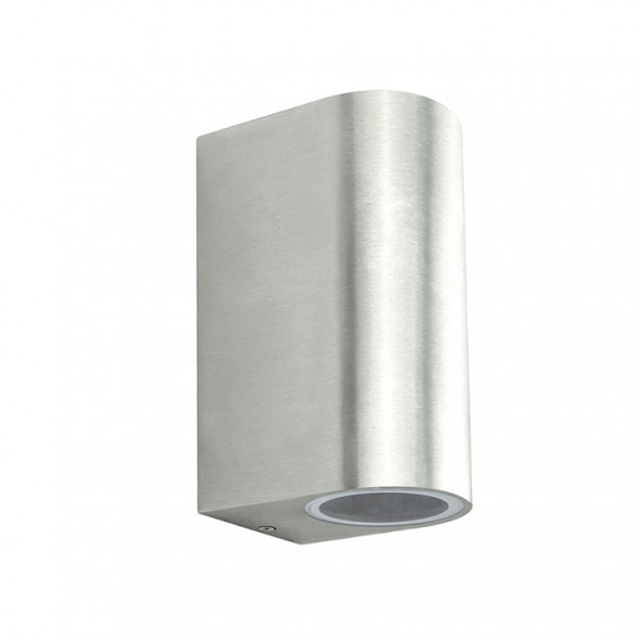 Polux 304599 Boston 2x10W Kinkiet zewnętrzny srebrny