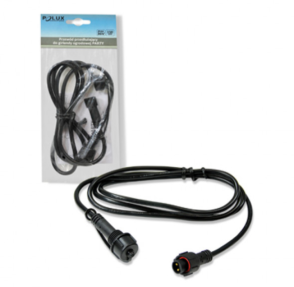 Polux 308702 Girlanda ogrodowa Party przedłużacz do zasilania 1,5m