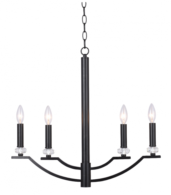 Polux 310507 Hims 4x12W Lampa wisząca czarna