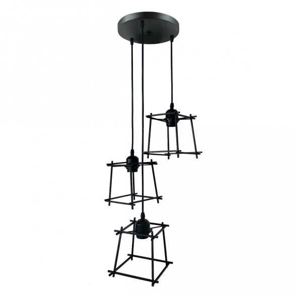 Polux 312464 Ryga 3x20W Lampa wisząca czarna