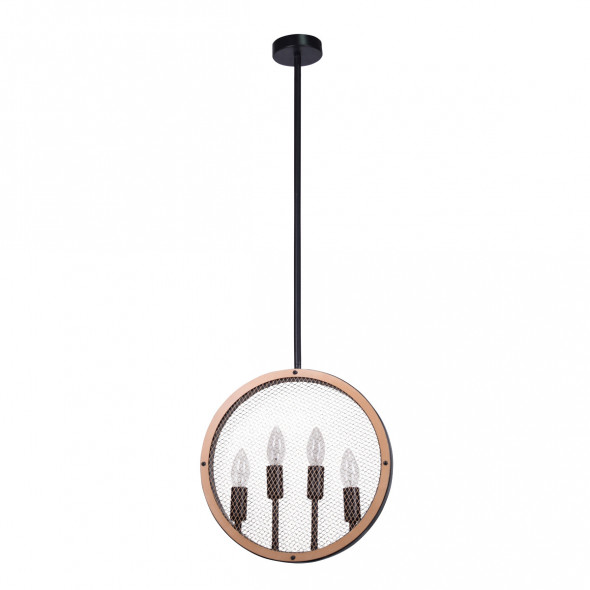 Polux 312907 Arete 4x12W Lampa wisząca czarny złoty