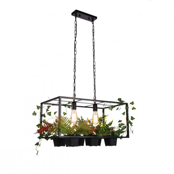 Polux 313843 Hyge 2x10W Lampa wisząca czarna