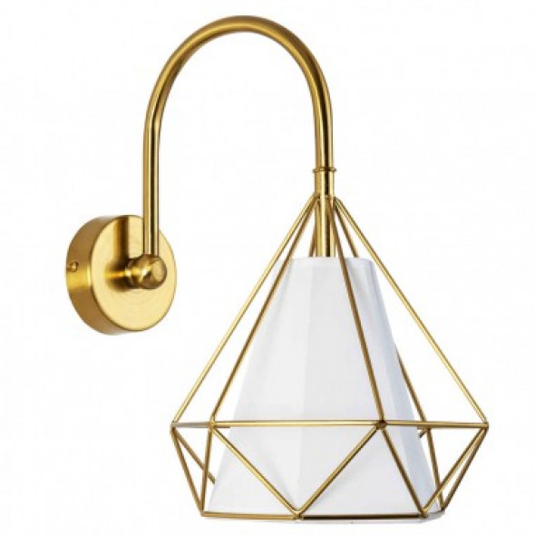 Polux 318497 Hira 1x20W Kinkiet złoty biały