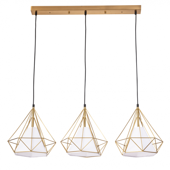 Polux 318510 Hira 3x20W Lampa wisząca złoty biały