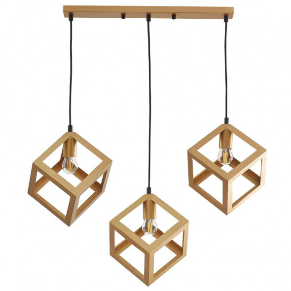 Polux 318695 Sweden 3x20W Lampa wisząca złota
